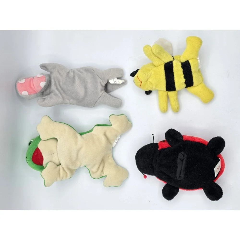4 Lot VINTAGE 90's Plush Kids Animals- Good Condition - Plush Need Minor Repairs